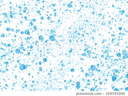 Blue ink background material that looks like splashed water droplets 108595098