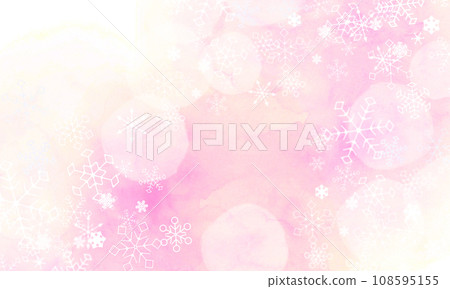 Sparkling snow background material Background pink 108595155