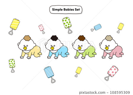 寶寶簡單插畫 寶寶簡單插畫 108595309