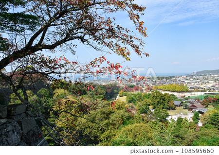 Scenery of Hikone City seen from Hikone Castle Scenery of Hikone City seen from Hikone Castle 108595660