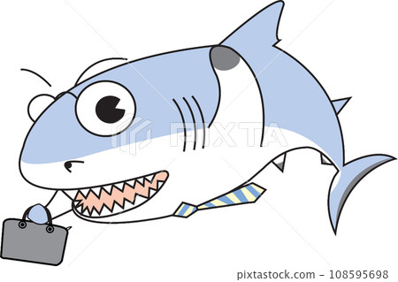 Various scenes of anthropomorphic worker sharks Various scenes of anthropomorphic worker sharks 108595698