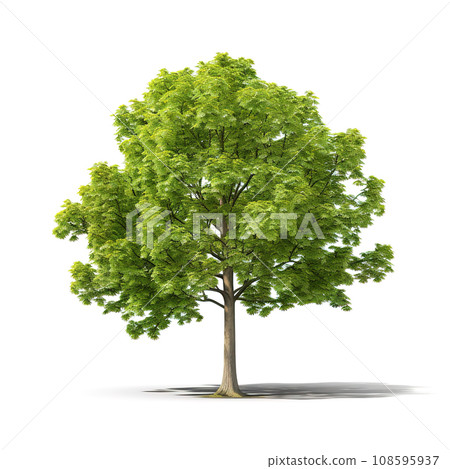 Image of maple tree on white background. Nature. 108595937
