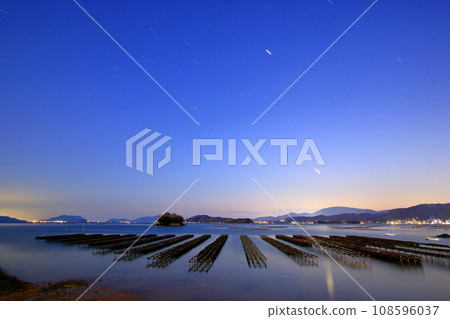 Seto Inland Sea landscape at night with a sense of tranquility Seto Inland Sea landscape at night with a sense of tranquility 108596037