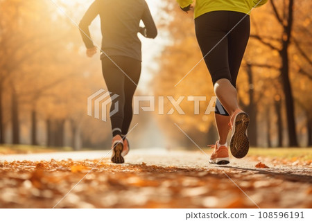 Jogging workout. Legs close up. Jogging workout. Legs close up. 108596191