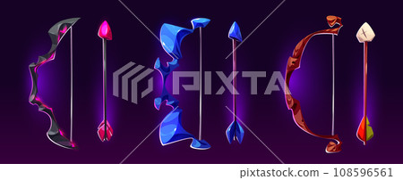Magic game bows and arrows Magic game bows and arrows 108596561