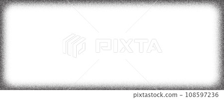Grunge dotted gradient frame. Noisy border with sand texture. Fade stipple background. Abstract halftone gradation. Vector illustration 108597236