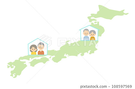 一對老夫婦和另一對住得很遠的老夫婦 108597569