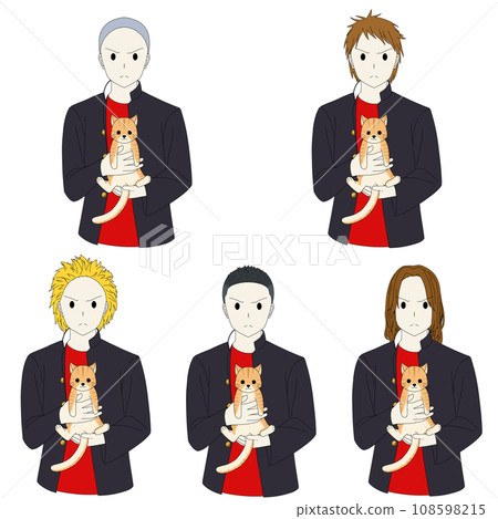 Yankee holding a cat 108598215