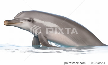 白色背景上的海豚 108598551