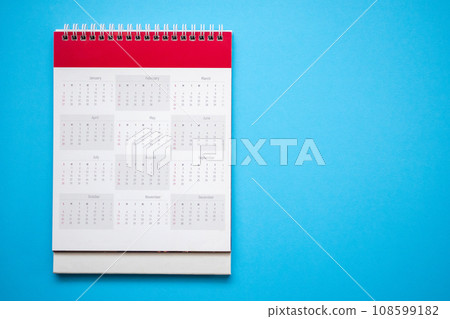 calendar page on blue background business planning appointment meeting concept 108599182