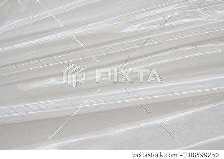 White plastic film wrap texture background White plastic film wrap texture background 108599230