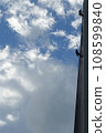 Workers cleaning the windows of a high-rise building 108599840