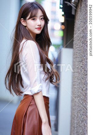 AI-generated image [person] woman with long hair 108599942