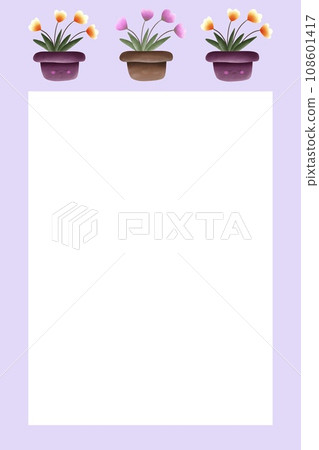 Cute paper note flowers hand drawn Cute paper note flowers hand drawn 108601417