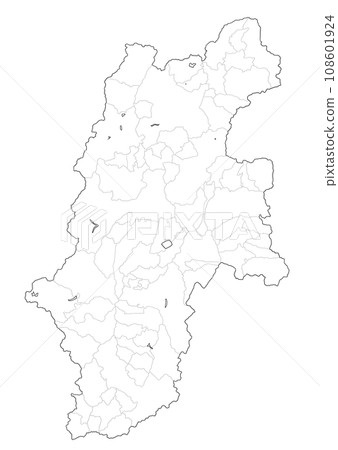 空白地圖 長野縣 空白地圖 長野縣 108601924