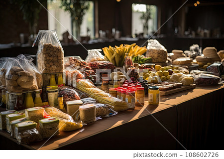 food on a table in a room with dark walls and light coming through the window to see what's inside food on a table in a room with dark walls and light coming through the window to see what's inside 108602726