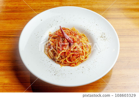 Arrabbiata spaghetti Arrabbiata spaghetti 108603329
