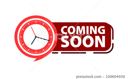 Red and Black Coming Soon Countdown Clock Vector Design. Vector stock illustration Red and Black Coming Soon Countdown Clock Vector Design. Vector stock illustration 108604930