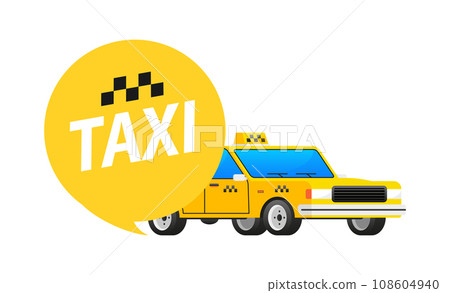 City Transport - Yellow Taxi Cab Graphic Design. Vector stock illustration City Transport - Yellow Taxi Cab Graphic Design. Vector stock illustration 108604940