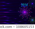 Christmas and New year star fireworks explosion fantasy glowing abstract background art design vector illustration  108605153