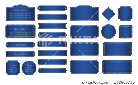 Set of blue vintage frames Set of blue vintage frames 108606739