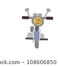 Front of a classic motorbike The headlights are round. 108606850