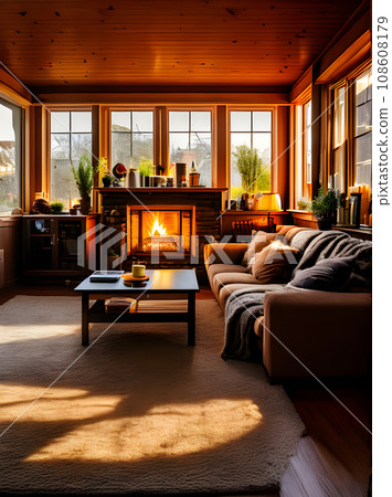 Cozy living room with HDR K. 108608179