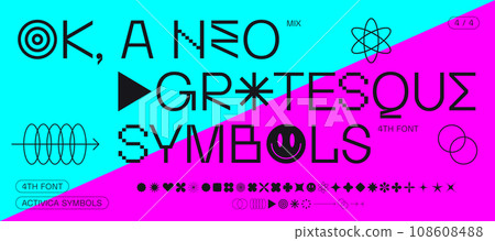 Headline alphabet Neo grotesque sans serif 108608488