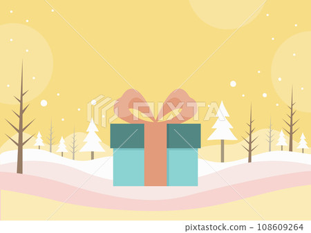 帶大禮盒的聖誕卡設計 108609264
