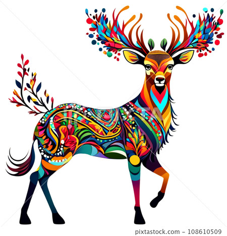 deer colorful 108610509