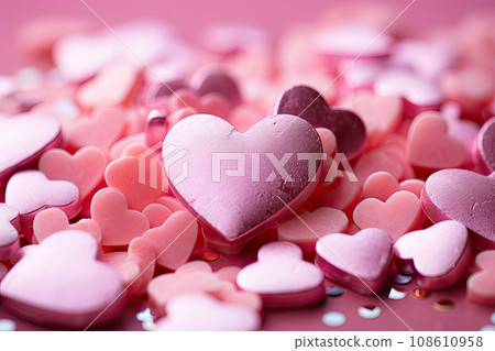 pink and white hearts on a purple background with lots of them scattereded in the shape of heart's pink and white hearts on a purple background with lots of them scattereded in the shape of heart's 108610958