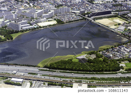 Aerial view of the vicinity of Yatsuhigata Park in Chiba Prefecture Aerial view of the vicinity of Yatsuhigata Park in Chiba Prefecture 108611143
