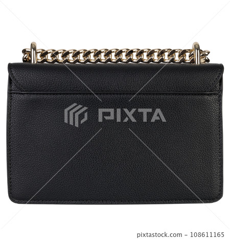 Black Women's Handbag, Front View. Luxury Product. 108611165