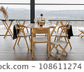 Set of glasses for two sommeliers at restaurant table for wine tasting 108611274