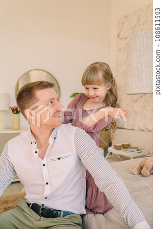 father with daughter having fun 108611593