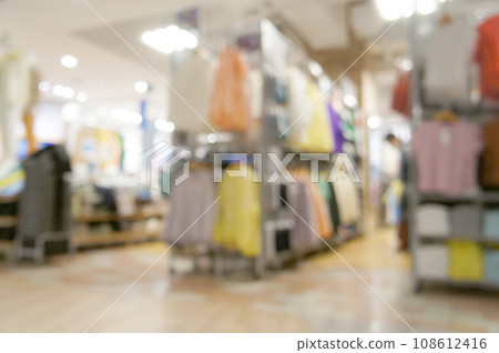 Clothing section of a shopping mall (blur) 108612416