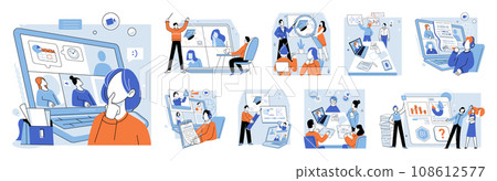 Corporate training vector illustration. Attending professional seminars is great way to expand your network Teaching requires adaptability to meet diverse needs students Continuous improvement drives Corporate training vector illustration. Attending professional seminars is great way to expand your network Teaching requires adaptability to meet diverse needs students Continuous improvement drives 108612577