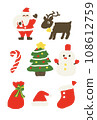 cute santa christmas material 108612759