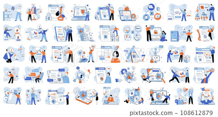 Cyber security vector illustration. Cybersecurity is backbone digital privacy and protection The security personal information is paramount in cyberspace Technology advancements have led to increased 108612879