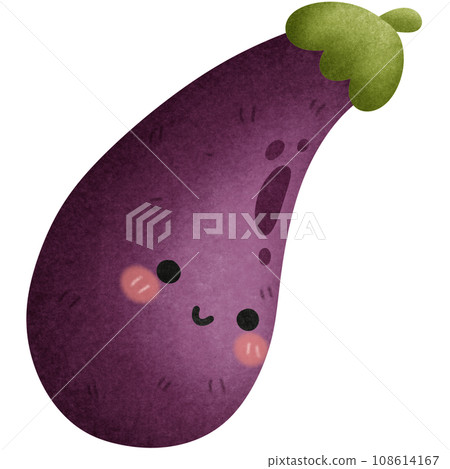 Isolated cute and happy smiling purple eggplant vegetable character in autumn and transparent background Isolated cute and happy smiling purple eggplant vegetable character in autumn and transparent background 108614167