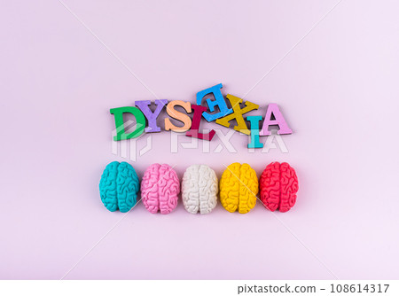 Dyslexia awareness concept with letters 108614317
