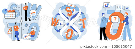 Analysis tool. Business intelligence. Vector illustration Illustrations enhance visual appeal presentations and reports Datanalysis helps identify growth opportunities Technology advancements drive 108615047