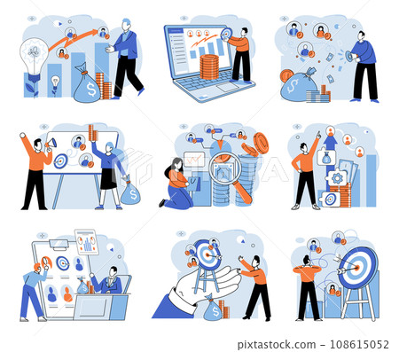 Business development. Vector illustration. Job applications require attention to detail and customization for success Business Concept illustrations communicate complex narratives compellingly Business development. Vector illustration. Job applications require attention to detail and customization for success Business Concept illustrations communicate complex narratives compellingly 108615052