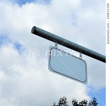 Empty road sign against the sky 108615199