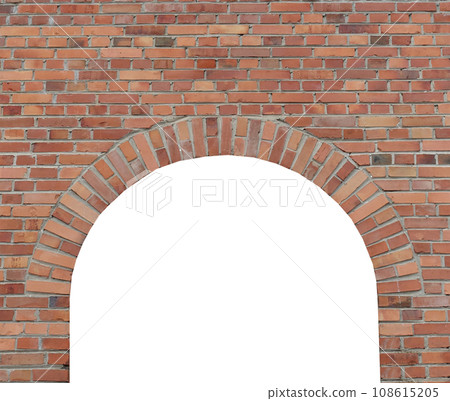 Old wide brick facade arch Old wide brick facade arch 108615205