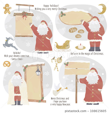 Christmas sign board red 108615605