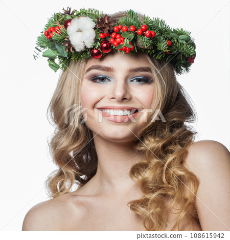 Cheerful happy positive female model  108615942