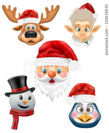 christmas and new year characters holiday symbols vector illustration christmas and new year characters holiday symbols vector illustration 108616630