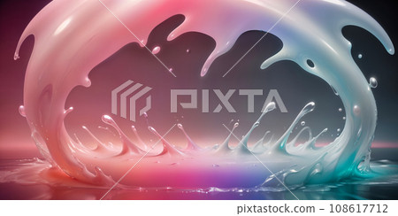 Liquid Fluid Colorful Abstract Background 108617712