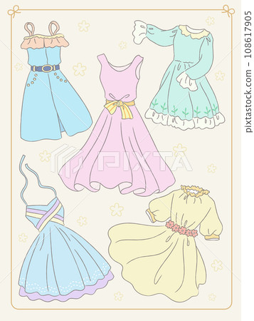 Various girls' clothes, spring and summer dress styles 108617905